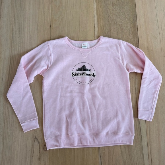 Hanes Sisterhood Pink Sweatshirt Size Small - Picture 1 of 3